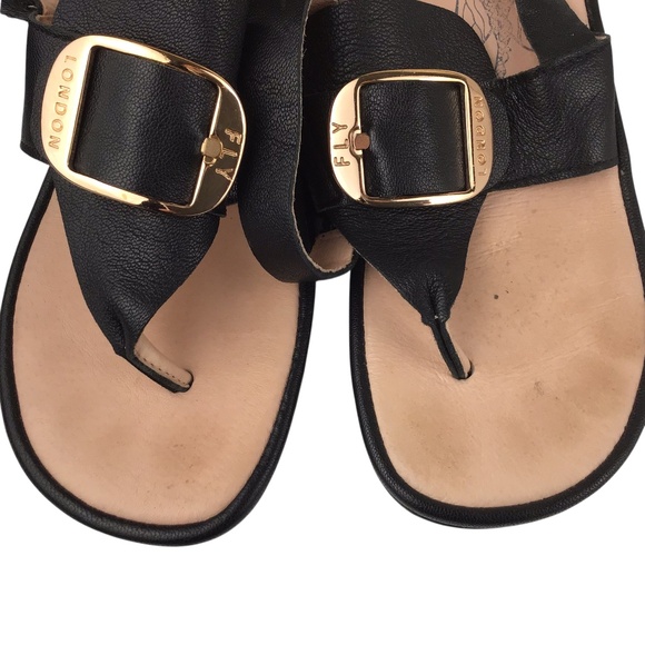 Fly London Black Sandals - Picture 14 of 16
